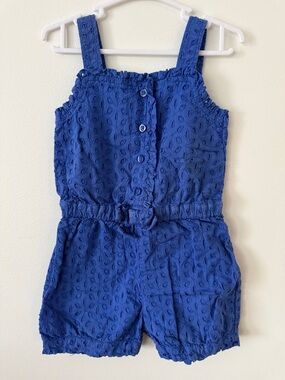 GAP Royal Blue Eyelet Girls' Romper